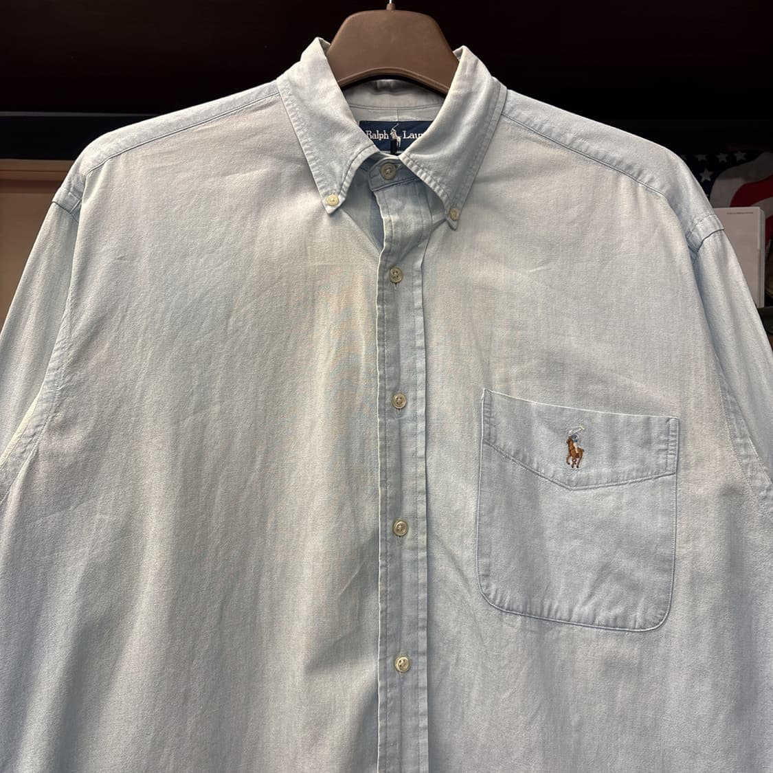 90s 폴로 랄프로렌 Big Shirt 라인  샴브레이 셔츠 N1009 상품이미지3