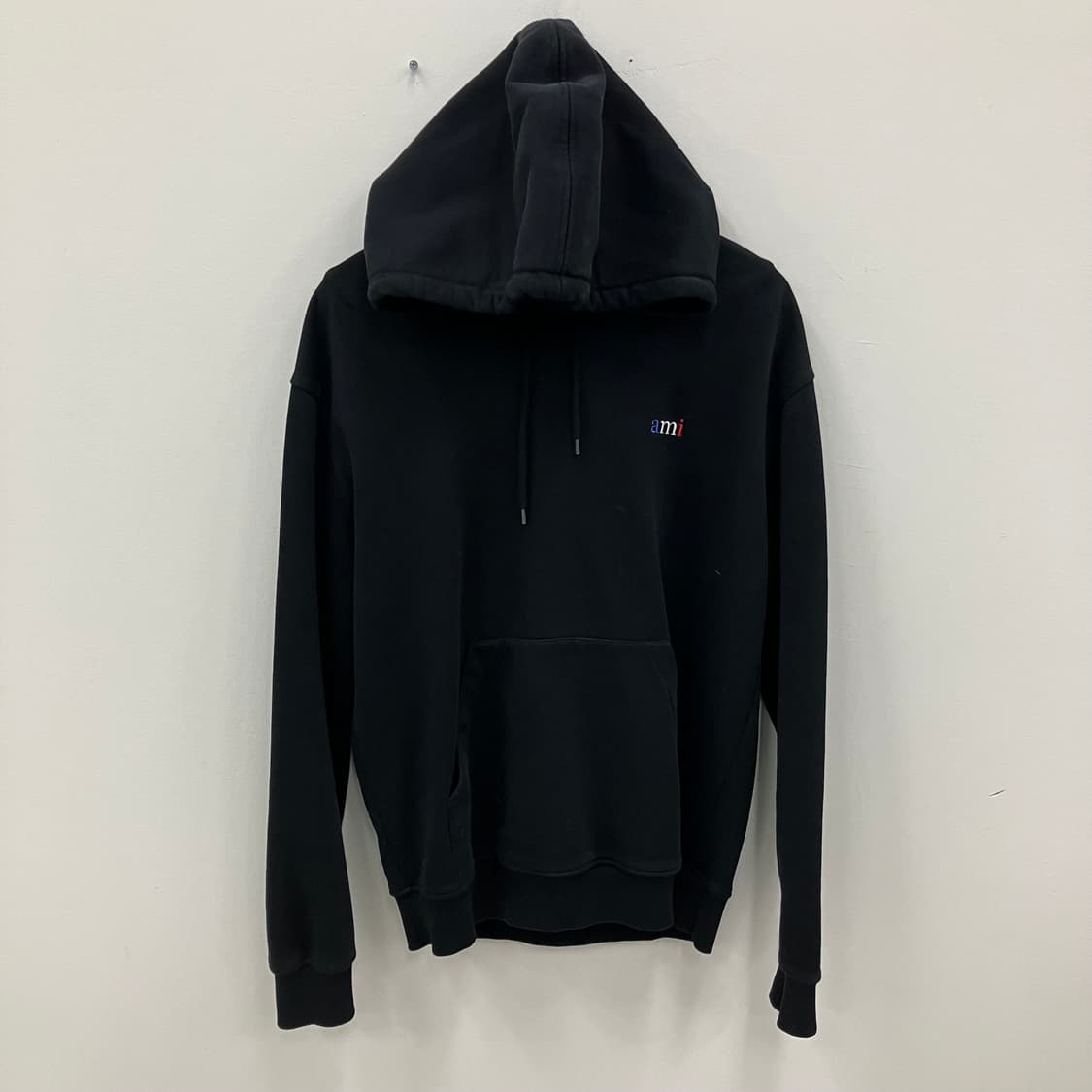 아미 컬러 로고 블랙 후드티 L 상품이미지4