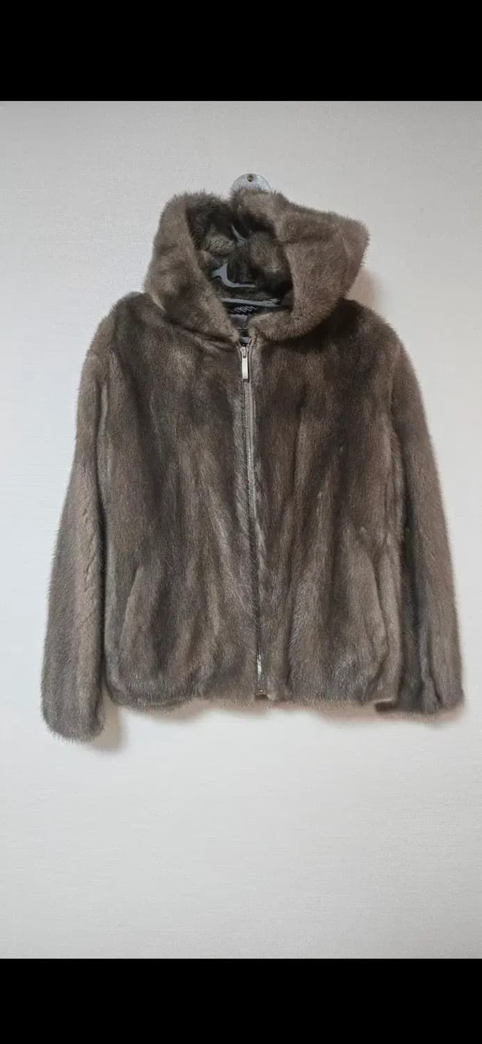 리얼 밍크 후드 집업 자켓 상품이미지1