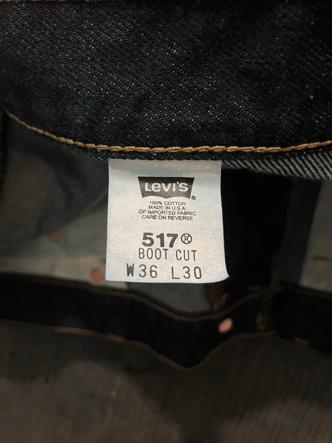 🇺🇸 데드스탁 USA 빈티지 리바이스 517 부츠컷 데님 팬츠 상품이미지7