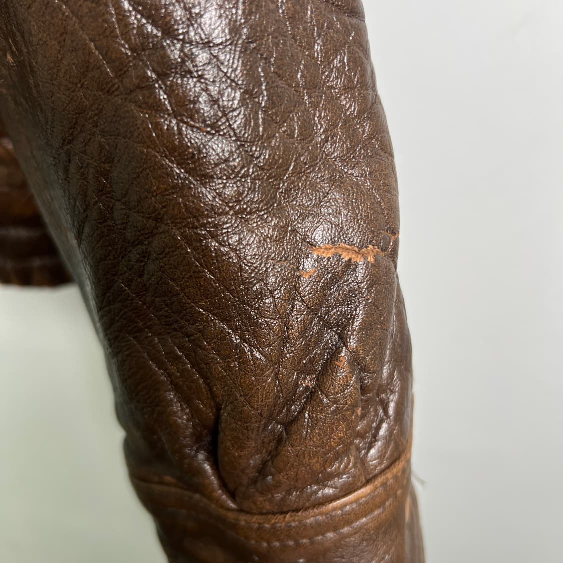 VTG 빈티지 브라운 A-2 양가죽 봄버 자켓 L 상품이미지10