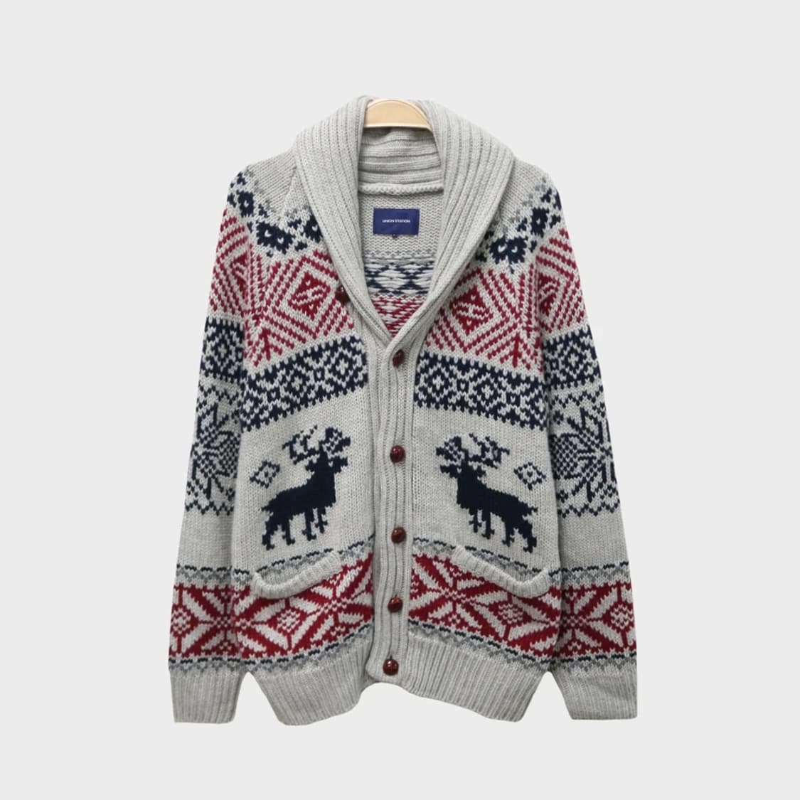 UNION STATION 노르딕 울 혼방 니트가디건 61241 상품이미지1