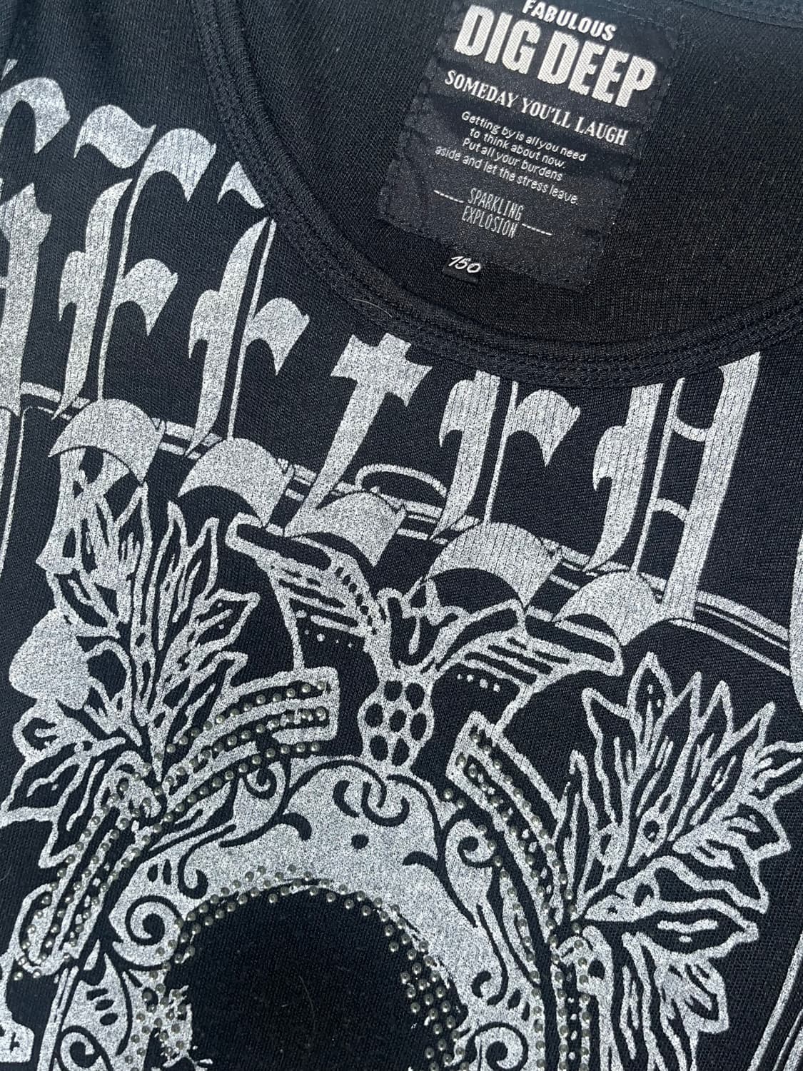 DIG DEEP 펑크 티 상의 펑크룩 디그딥 상품이미지2