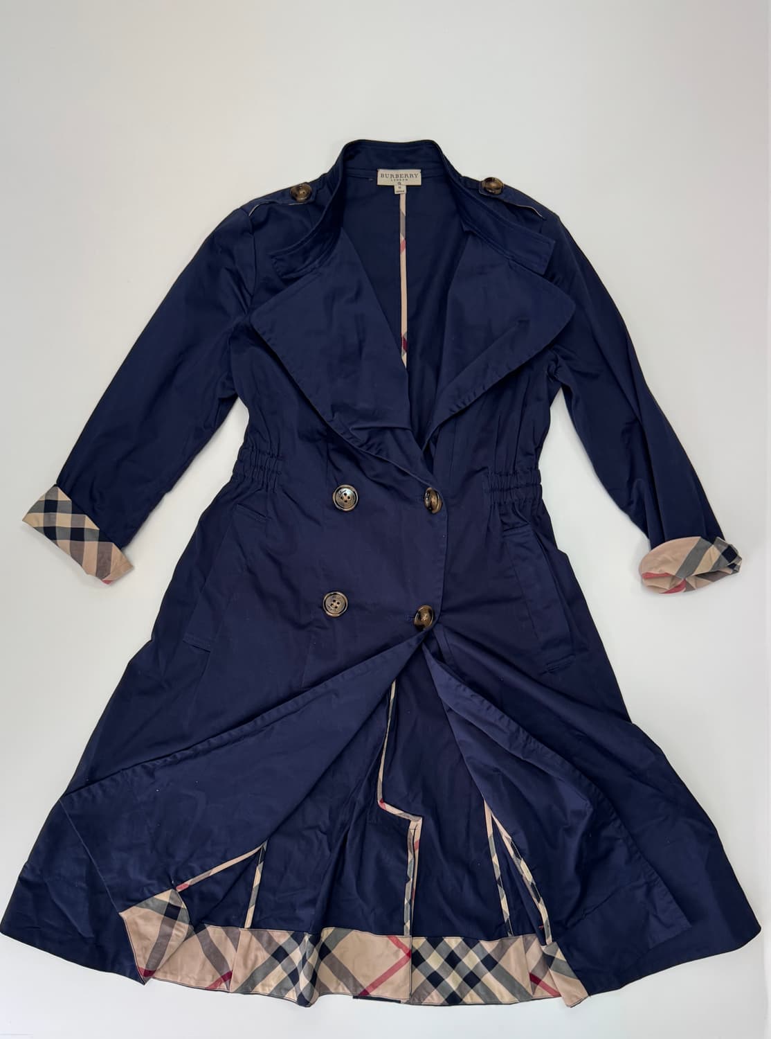 여성 버버리 런던 더블 트렌치코트  상품이미지1