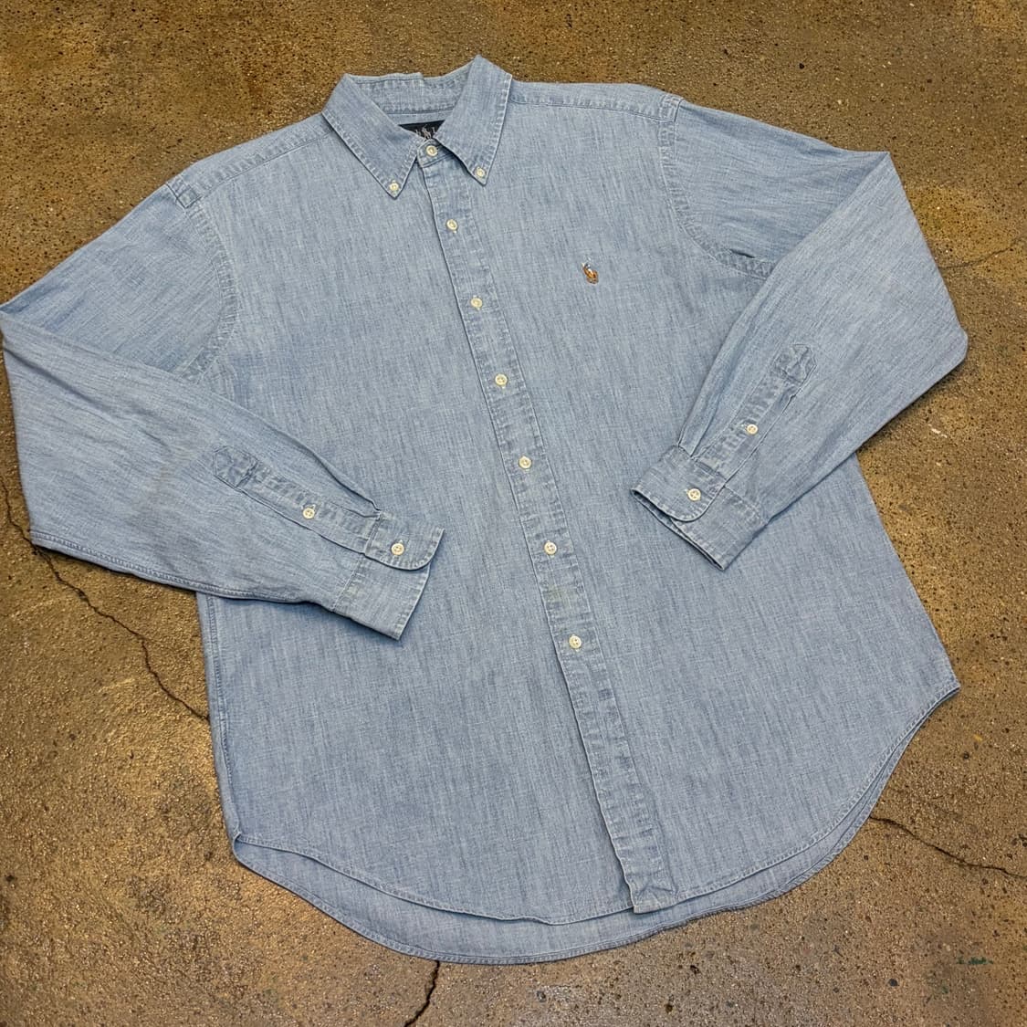 00s 미국 빈티지 폴로랄프로렌 헤지 청남방 데님셔츠 청셔츠 상품이미지2