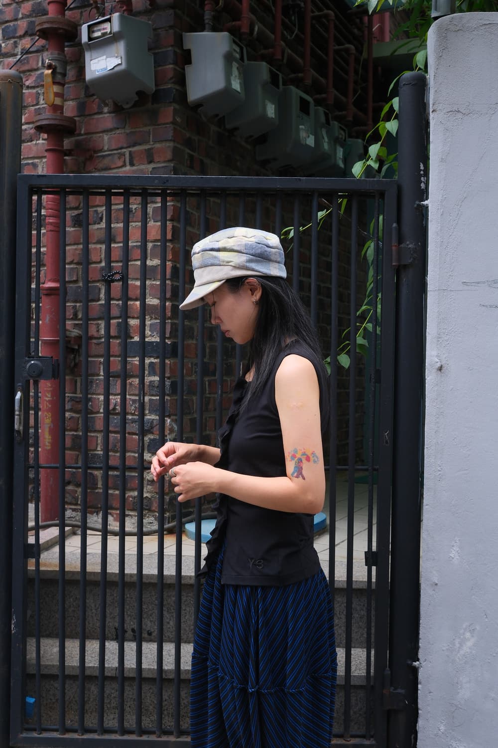 Check suede cap 상품이미지2