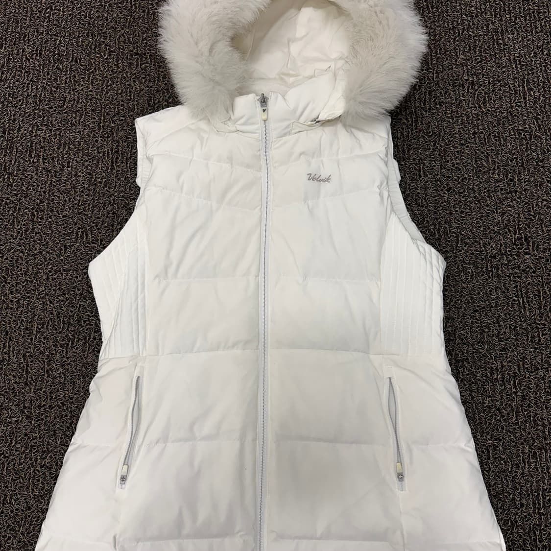 Volvik 볼빅 여성 골프웨어 덕다운 롱패딩 조끼 화이트 100(L) 상품이미지2