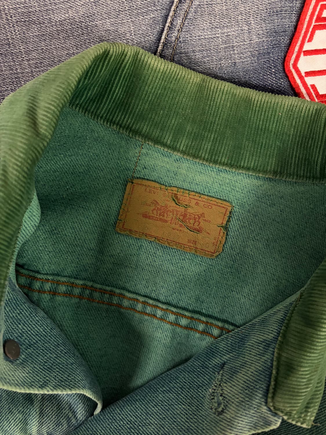 (정품)리바이스 그린 데님 자켓 a1 상품이미지4