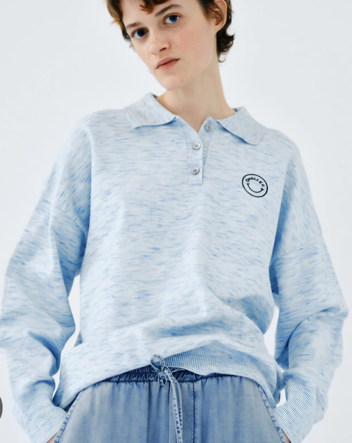 쥬시쥬디 셔츠 카라 풀오버 니트 / 여성 니트/ 여자 니트 상품이미지1