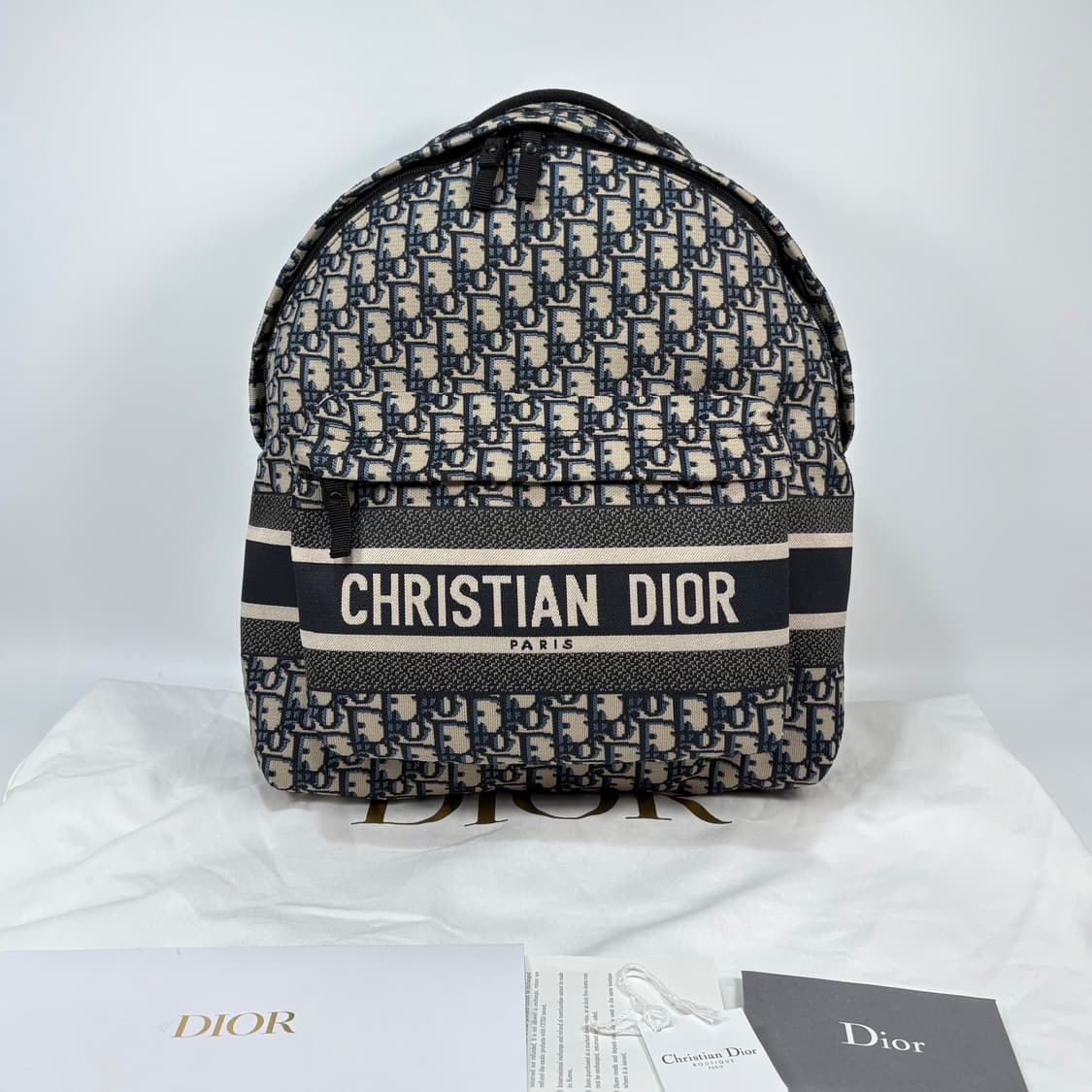 디올 블루 오블리크 트래블 테크니컬 캔버스 백팩 상품이미지1