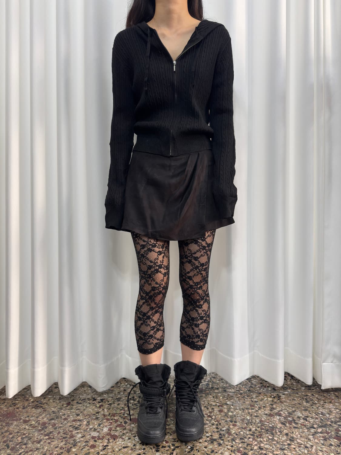 gu knit hood zipup 상품이미지4