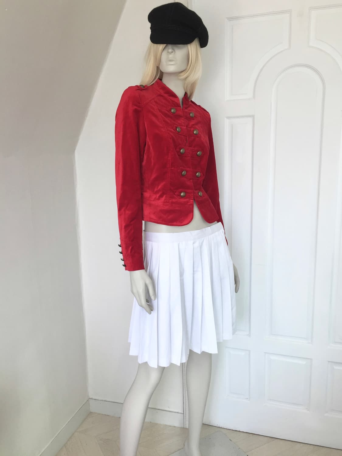 Red Velvet Napoleon-Style Jacket 상품이미지2