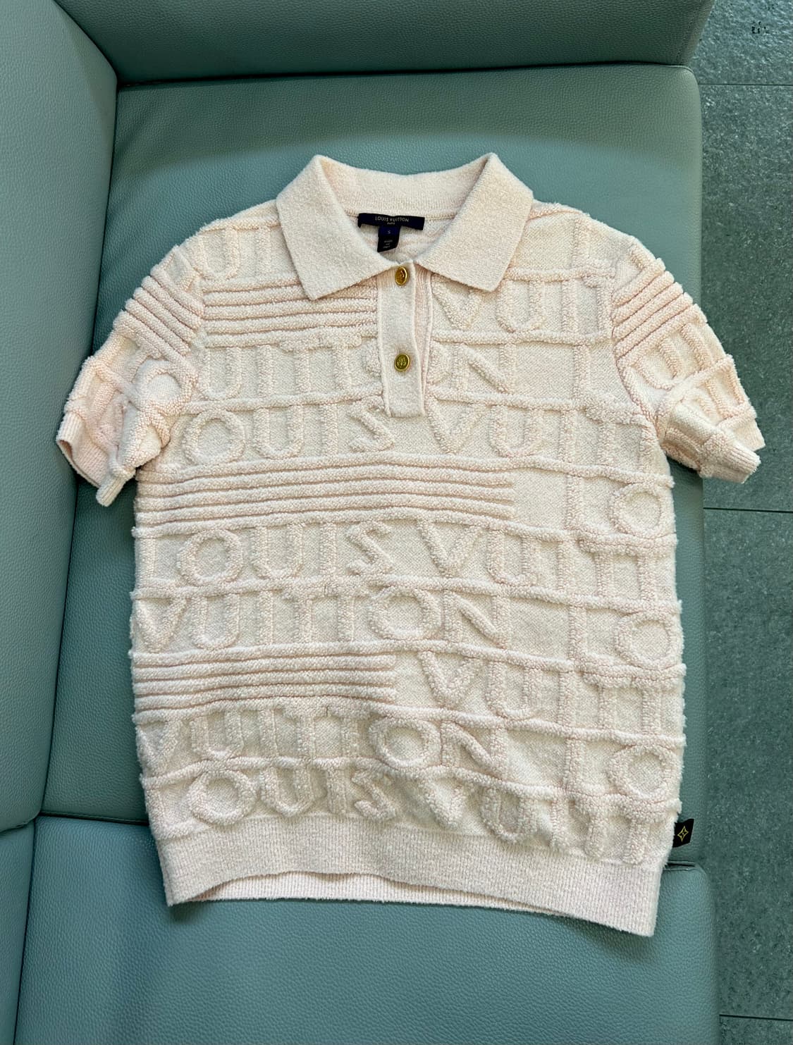 루이비통 여성 텍스처 페리 폴로 니트(S) 상품이미지2