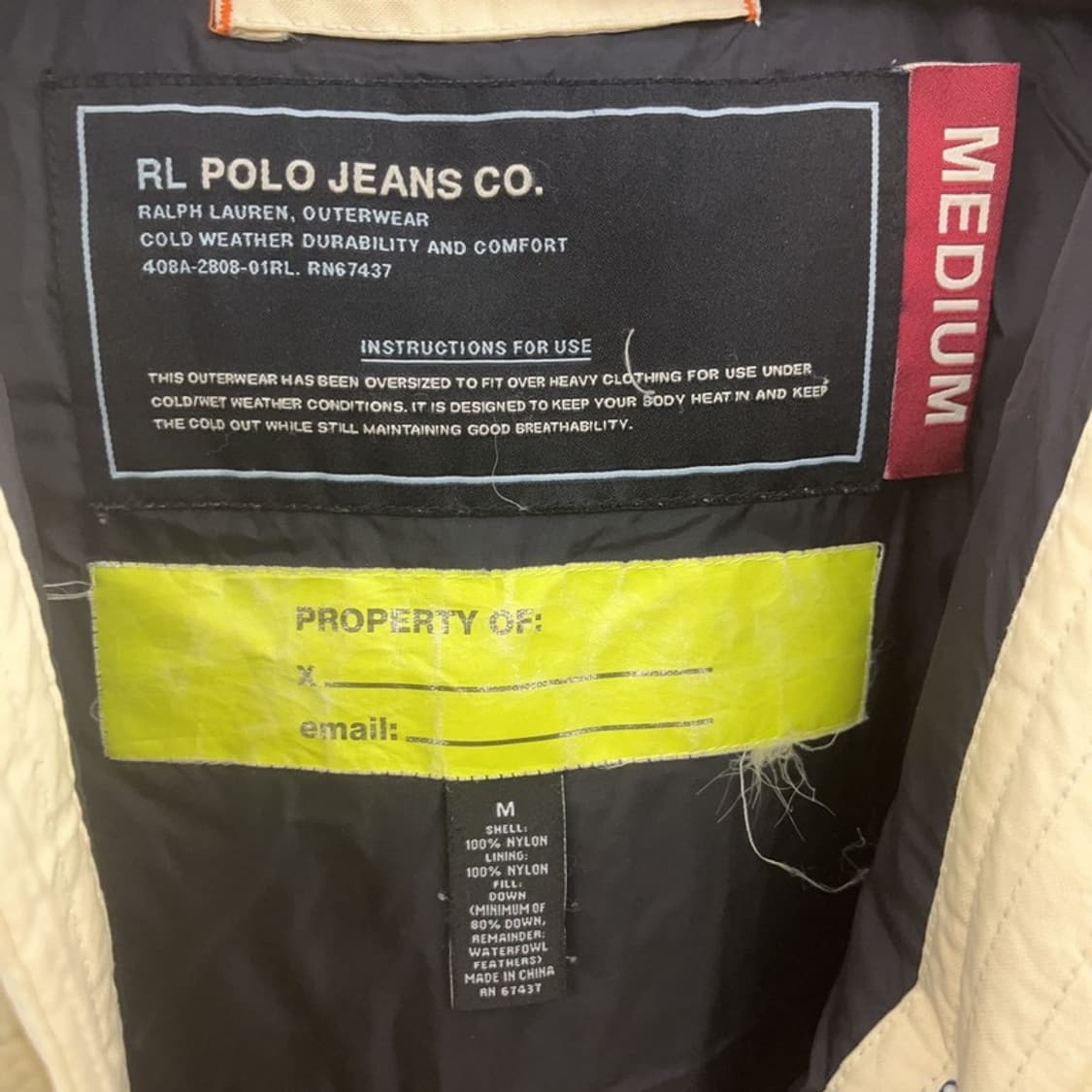 폴로 랄프로렌 RL-67 레트로 털모자 미디 패딩 돕바 M C08683 상품이미지5