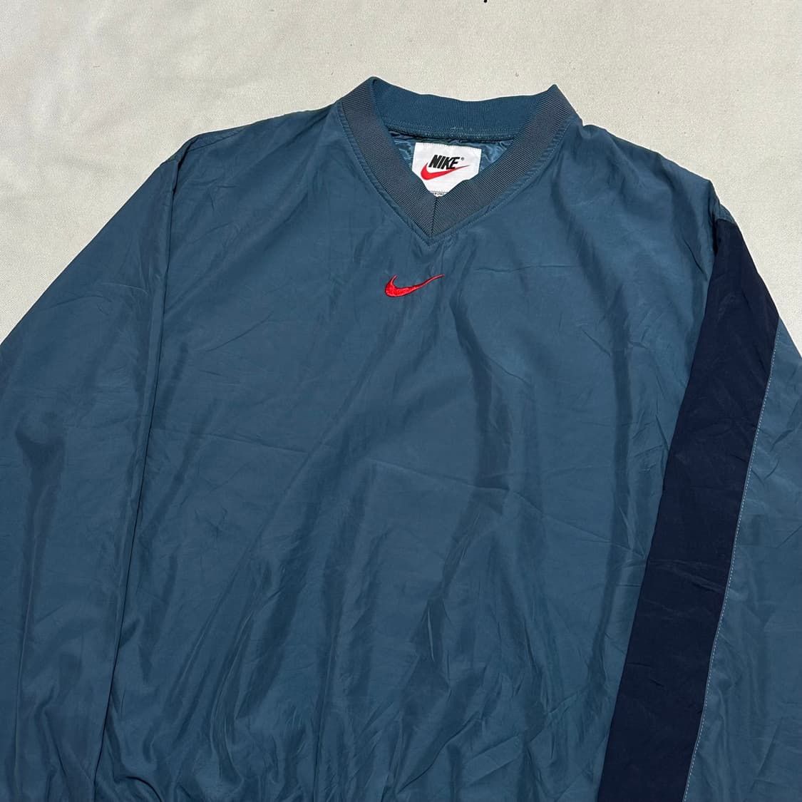 2XL 나이키 올드스쿨 브이넥 블루 웜업 상품이미지1