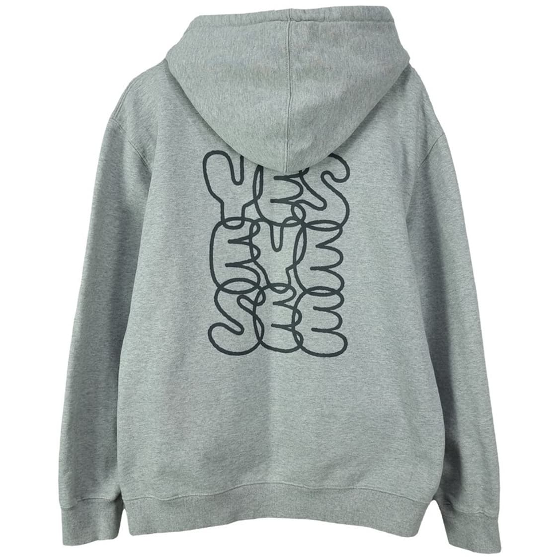 [예스아이씨] 빅로고 프린팅 오버핏 후드티 그레이 M18594 상품이미지3