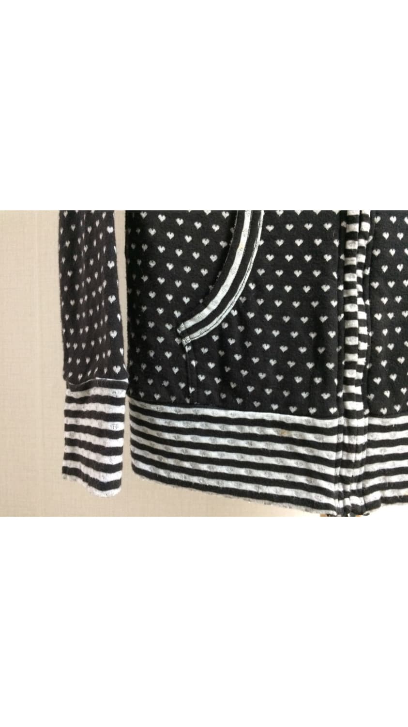 빈티지 하트 도트무늬 후드집업 상품이미지4