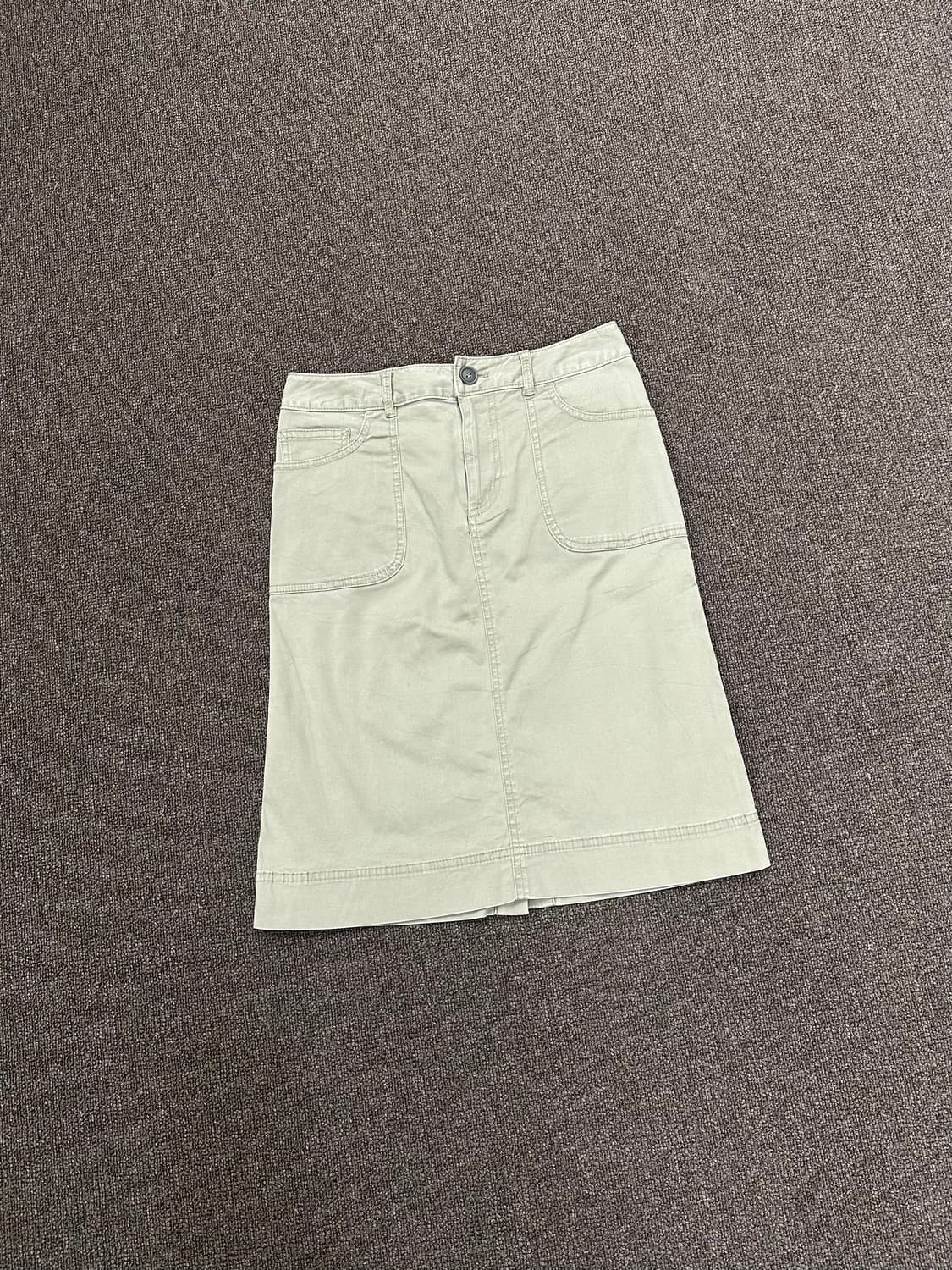 OS)Japanese vintage 베이지 카고 미디 스커트 (이염) 상품이미지1