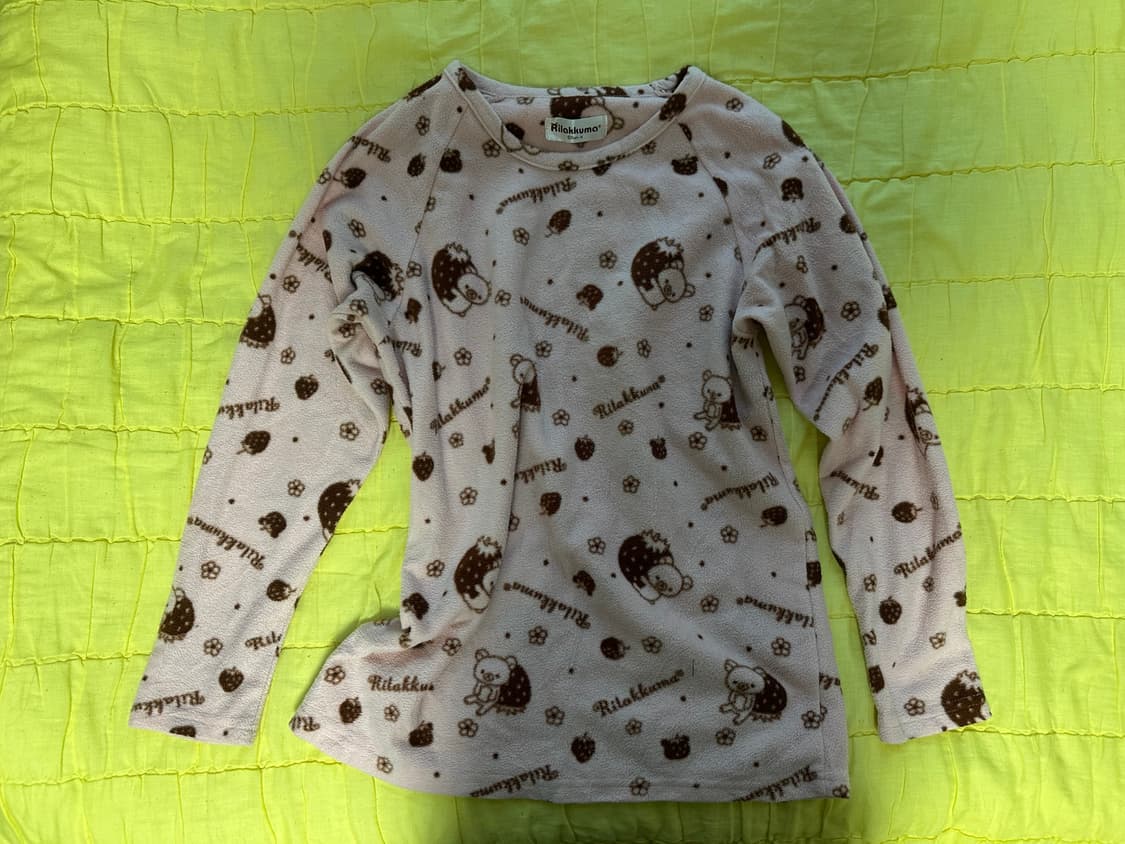 리락쿠마 패턴 수면 잠옷 상품이미지1