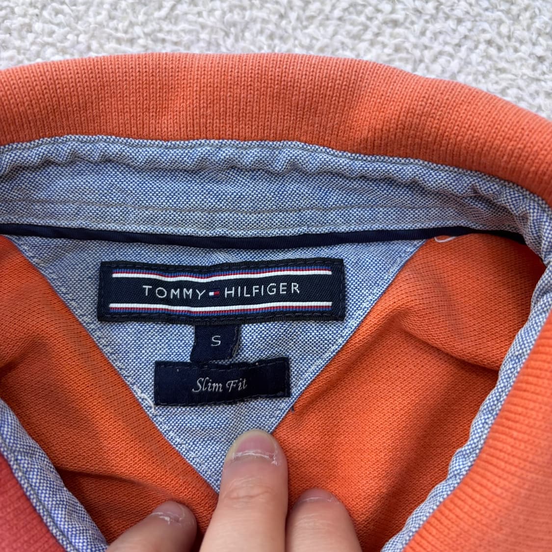 S 타미힐피거 슬림핏 반팔 카라 티셔츠 0416E 상품이미지3