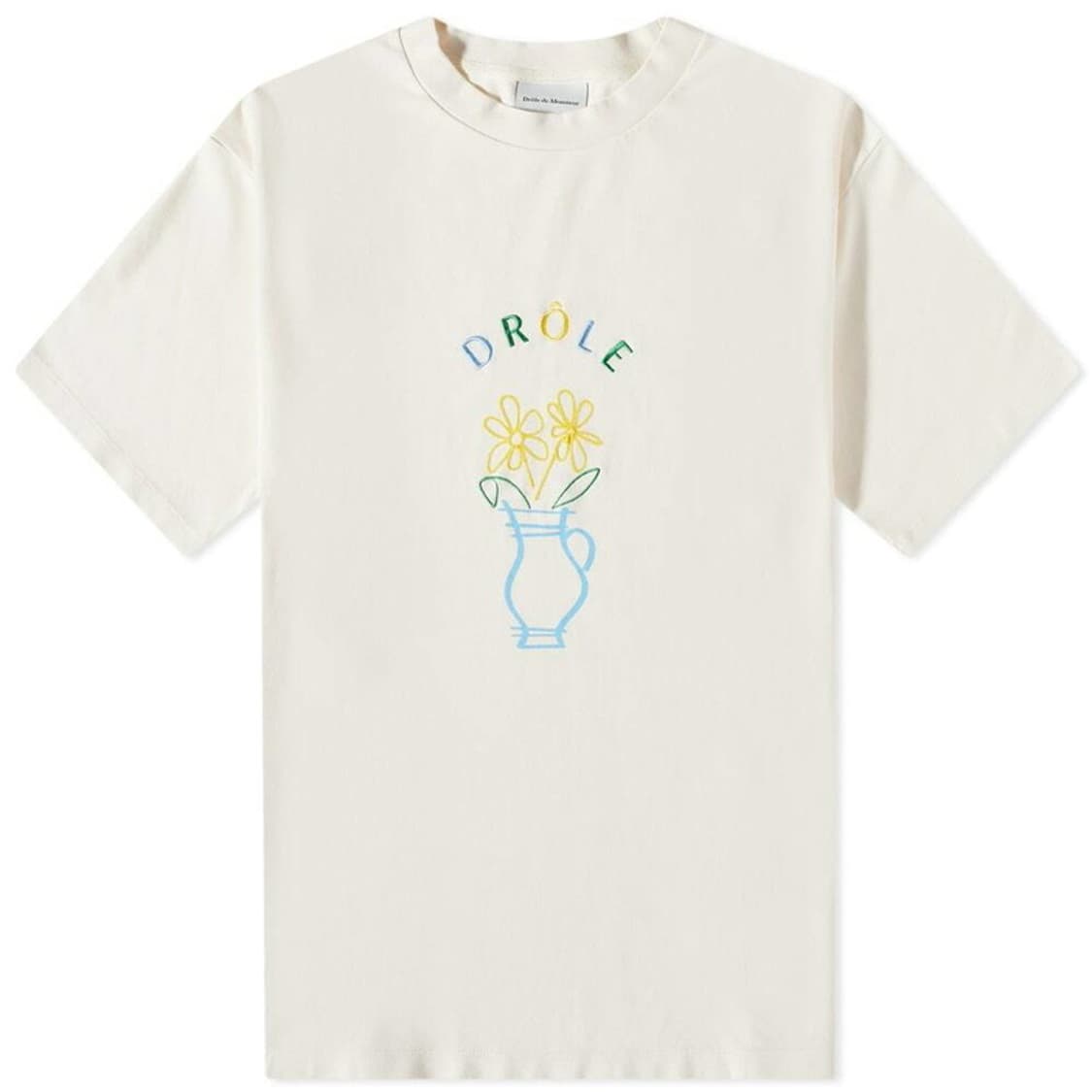 드롤드 무슈 플라워 자수 로고 티셔츠 상품이미지9