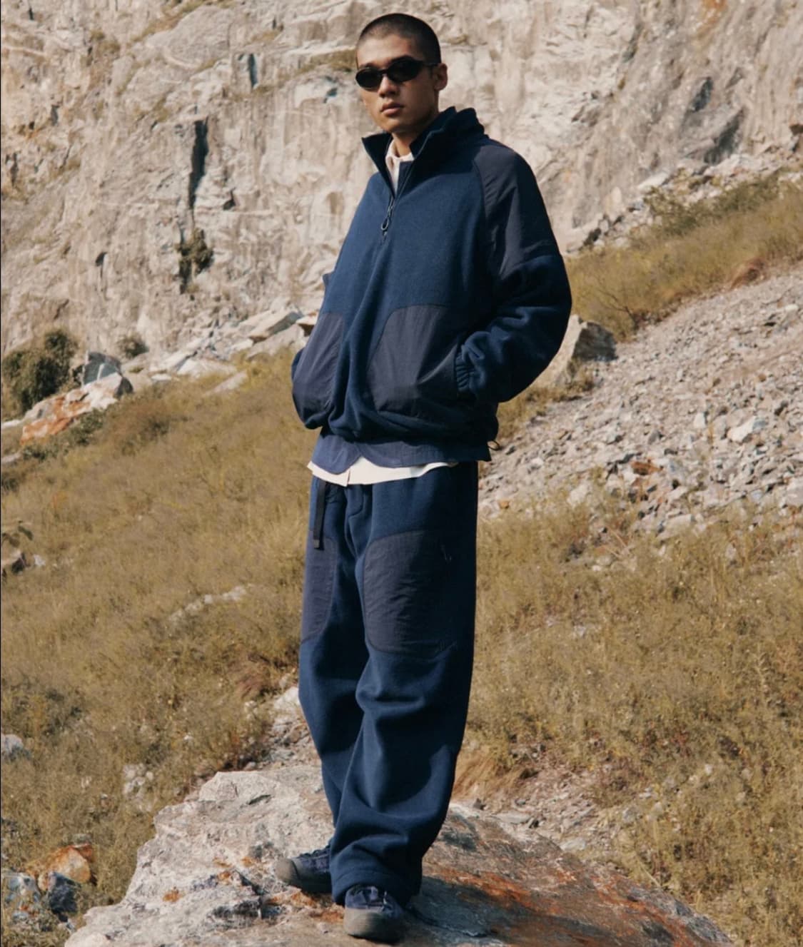 시티 레저 폴라 플리스 하프 집업 풀오버 [네이비] 상품이미지1