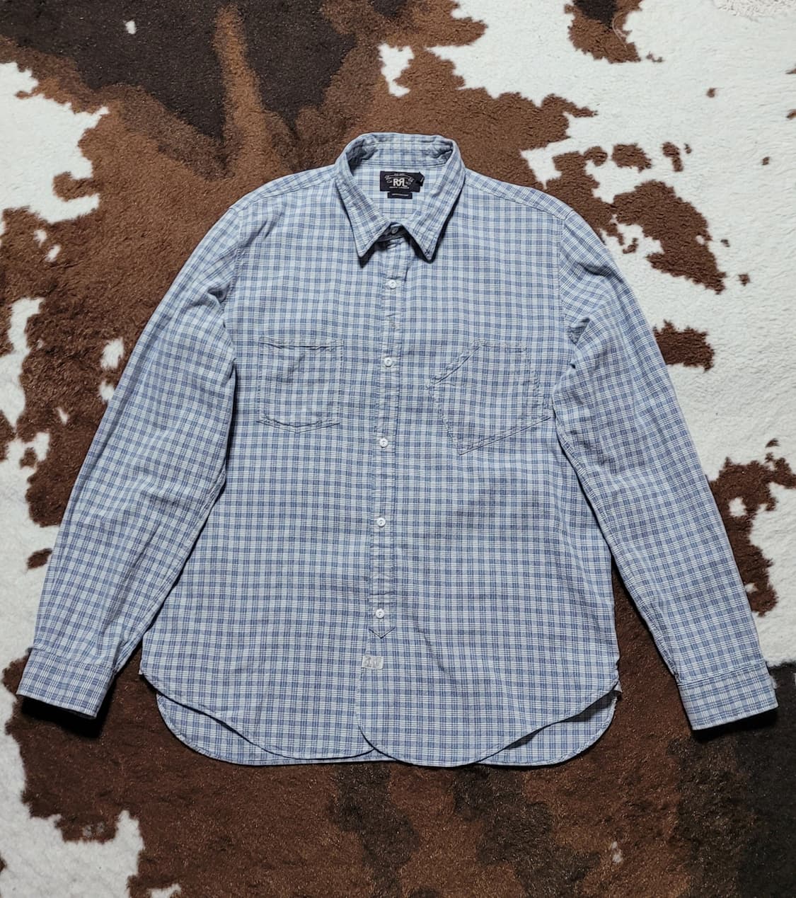 RRL 연블루 체크 남방 (XL) 상품이미지2