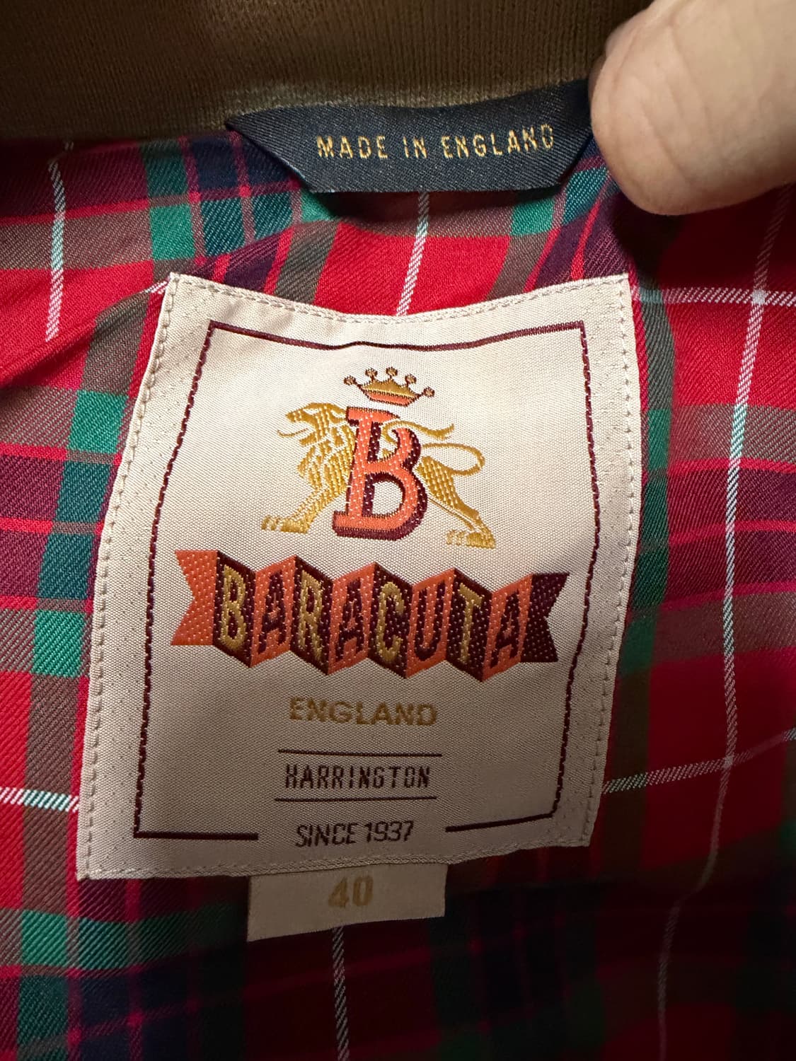 바라쿠타 g9 헤링턴 자켓 40사이즈 상품이미지2