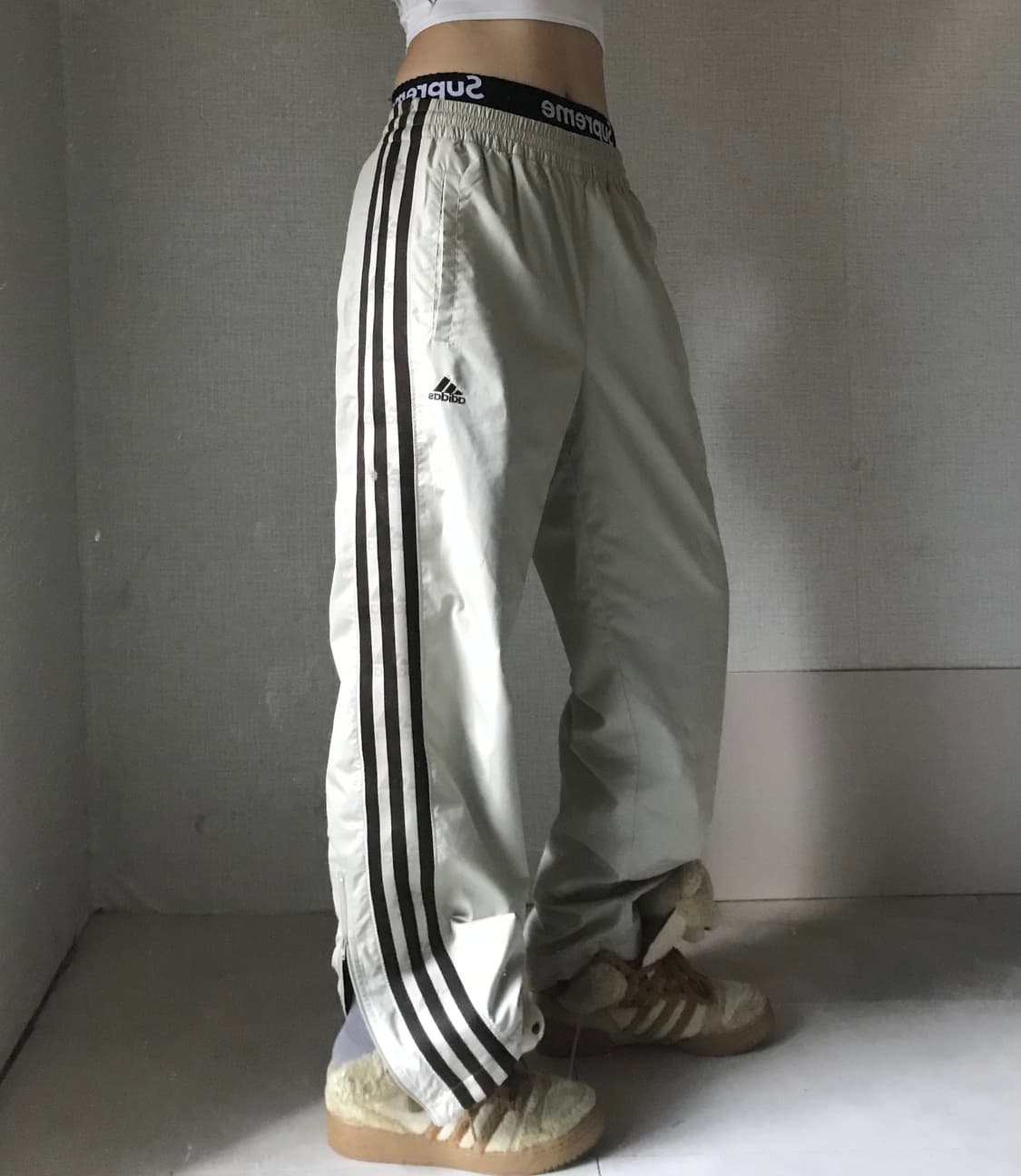 아디다스 베이지 브라운 트레이닝 팬츠 상품이미지1