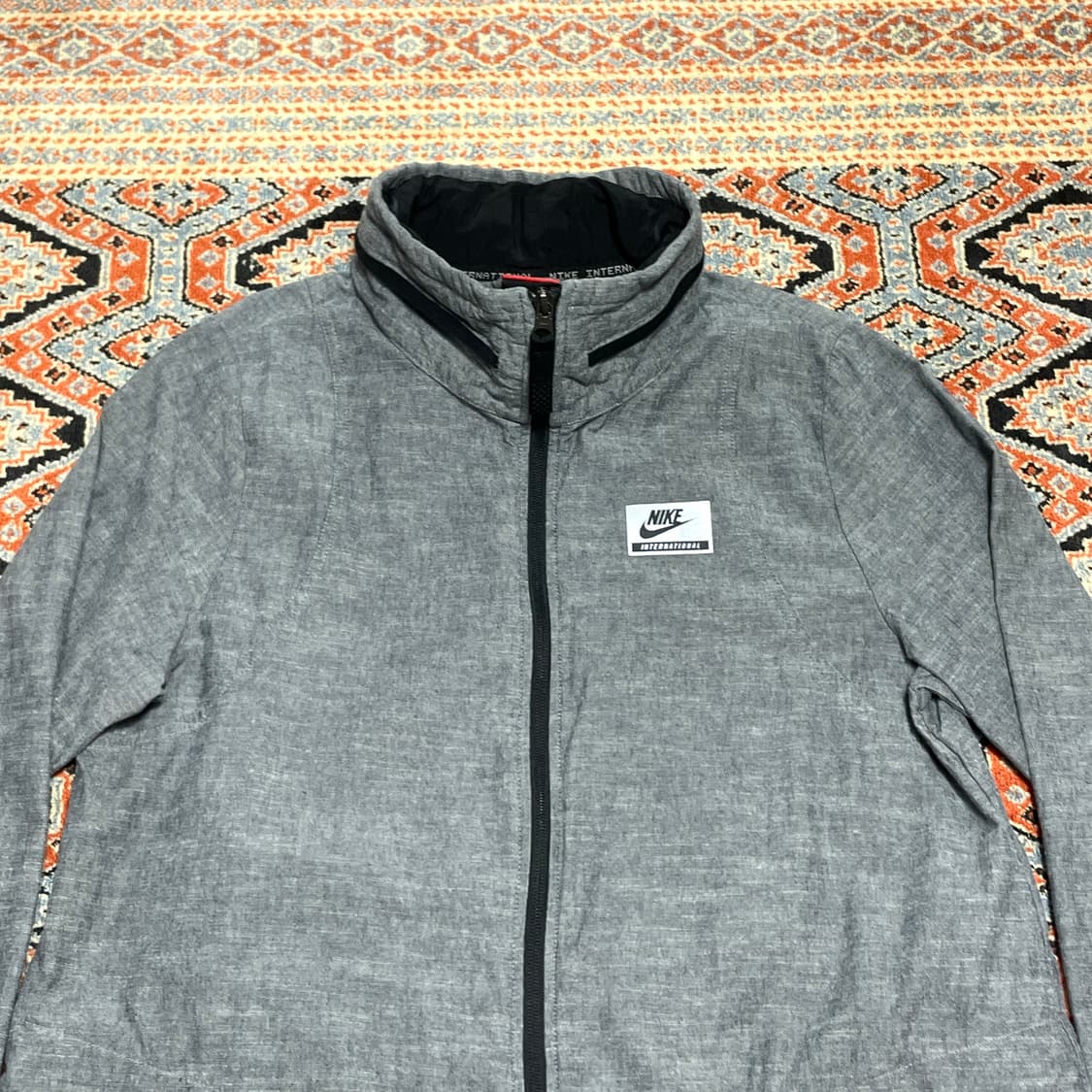 나이키 인터내셔널 그레이 롱 바람막이 자켓 여성M 상품이미지2