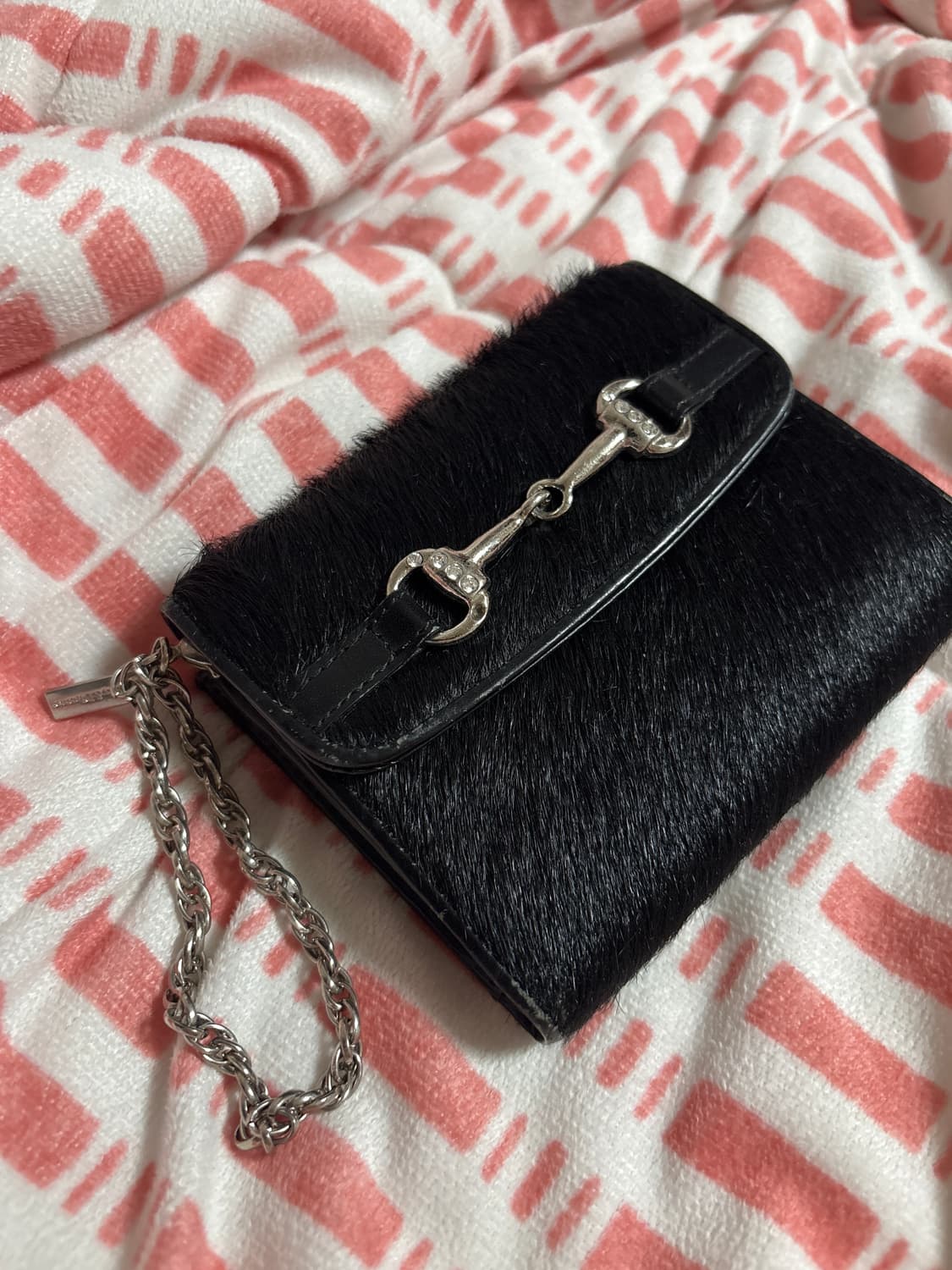 Pinky&Dianne 핑키앤다이안 블랙 송치 큐빅 반지갑 갸루 상품이미지1