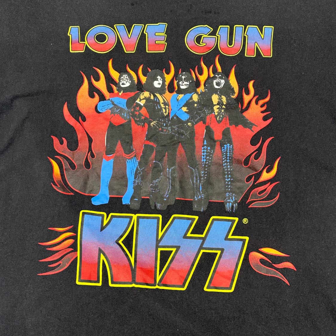 KISS 락밴드 재팬  데미지 LOVE GUN  빈티지 프린팅 반팔티셔츠 상품이미지3