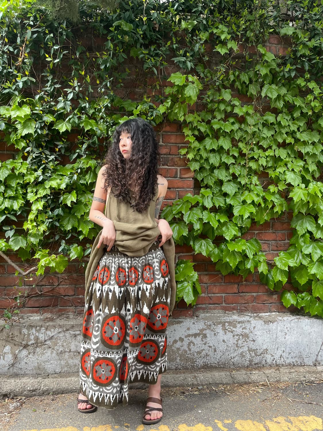 히피 에스닉 패턴 스커트 상품이미지3