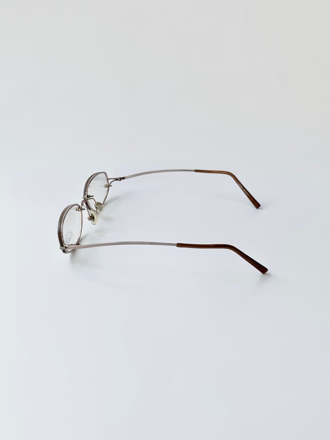 [픽키-607] 브라운 오벌 메탈 안경 데드스탁 상품이미지4