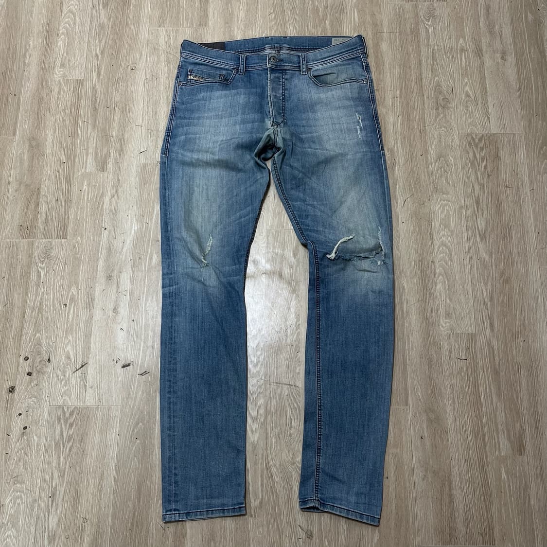 디젤 테파 슬림 캐럿 데미지 워싱 데님 청바지 [중청] W34 L32 상품이미지1