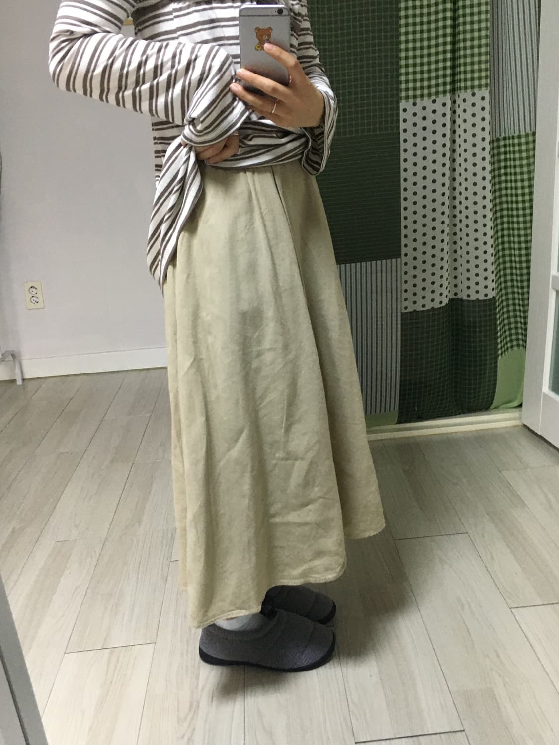 베이지 롱 스커트 상품이미지10