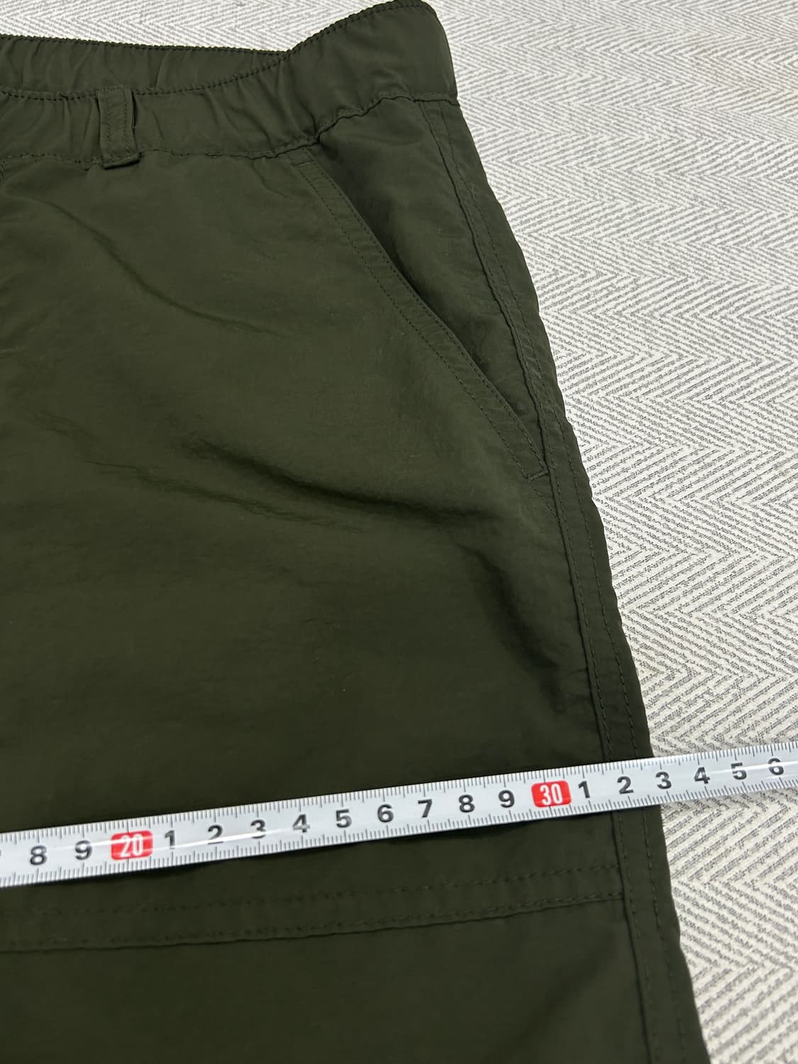 무탠다드 카키 나일론 벨티드 반바지  상품이미지10