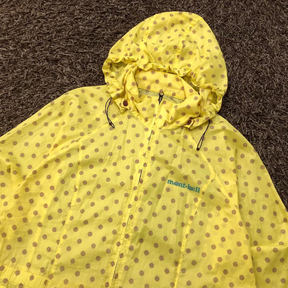 S 몽벨 옐로우 도트 후드 바람막이 자켓 상품이미지2