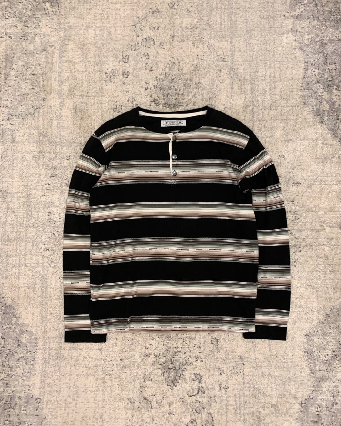 사스콰치패브릭스 스트라이프 헨리넥 롱슬리브 상품이미지1