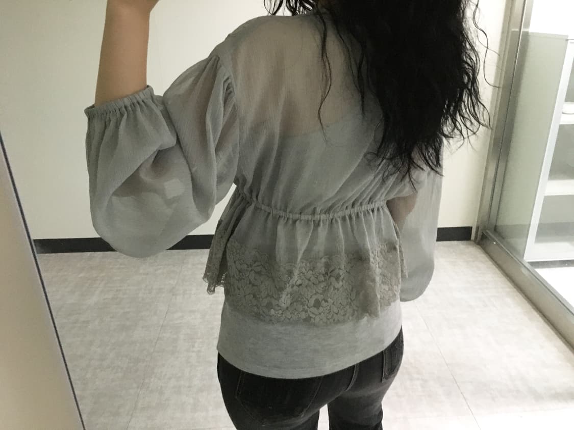 lace chiffon blouse 상품이미지6