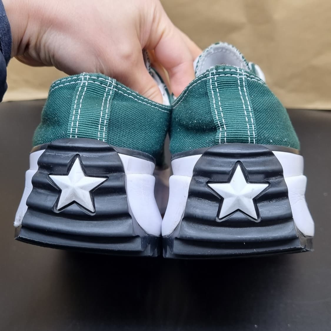 컨버스 런스타 하이크 로우 그린 스니커즈255 상품이미지4