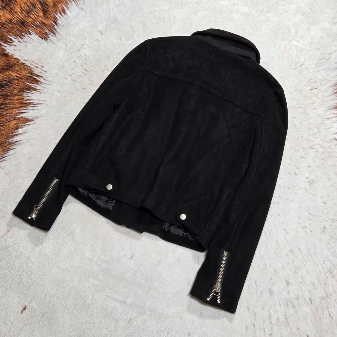 빈티지 스웨이드 블랙 라이더 자켓 상품이미지4