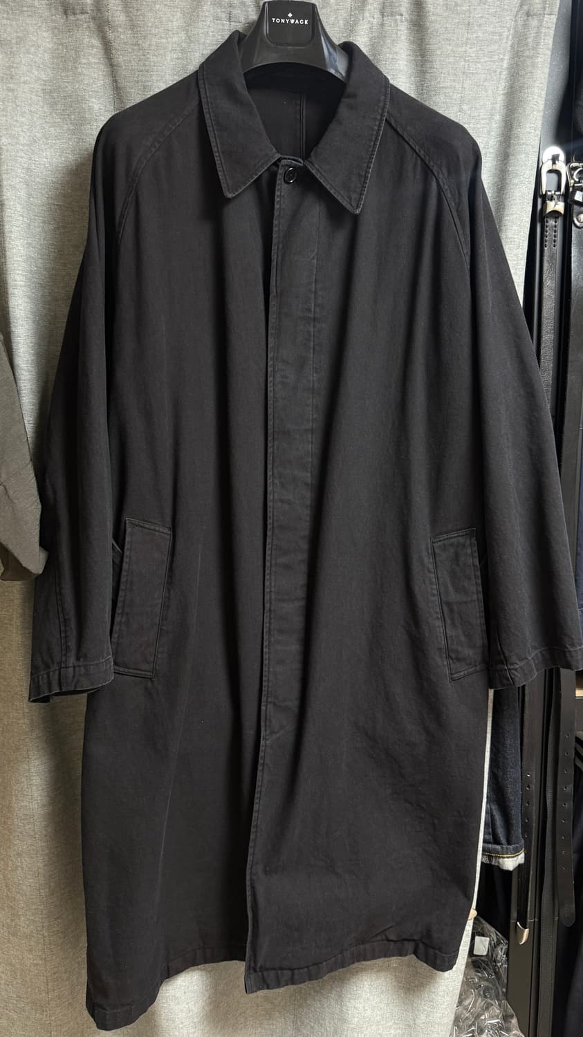 브라운야드 워시드 트렌치 코트 워시드블랙 상품이미지4