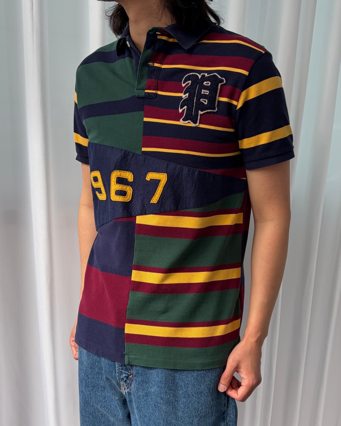 [L]폴로 랄프로렌 스트라이프 플래그 반팔 티셔츠 상품이미지1