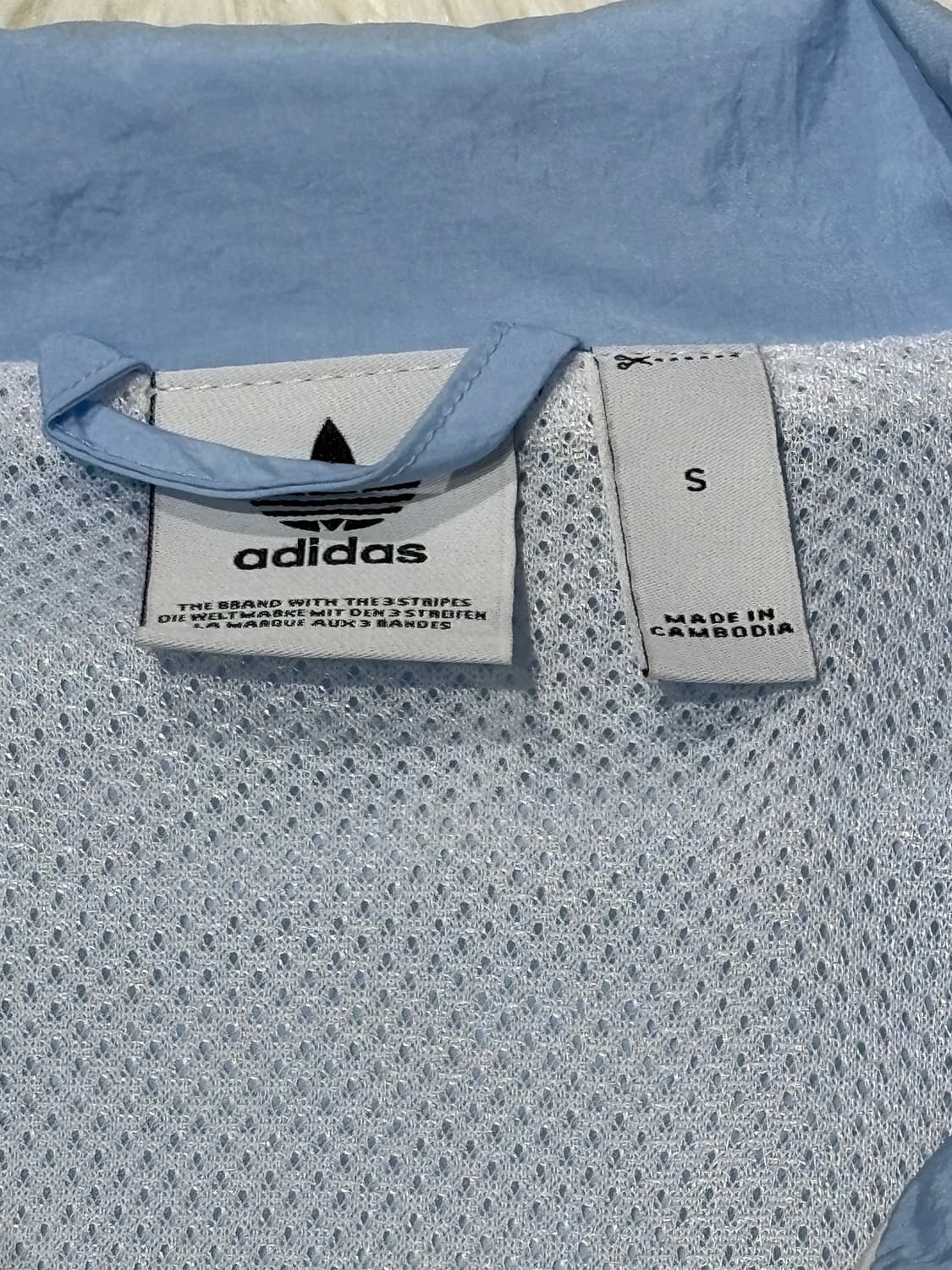 아디다스 베이비블루 빅로고 투웨이 크롭 바람막이 상품이미지7