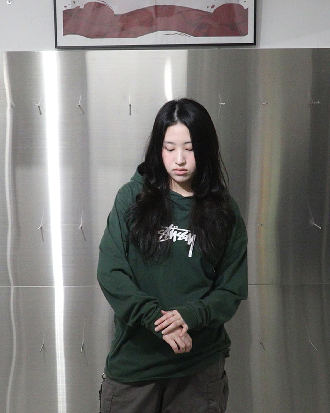 스투시 STUSSY Green Hoodie 상품이미지1