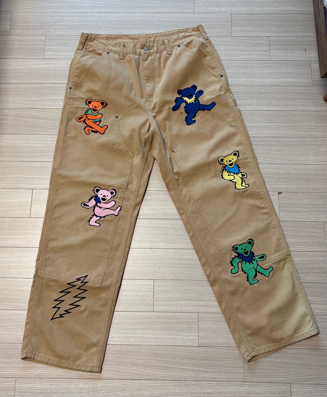 디스이즈네버댓 X 그레이트풀 데드 라이트닝 카펜터 팬츠 탄 상품이미지1