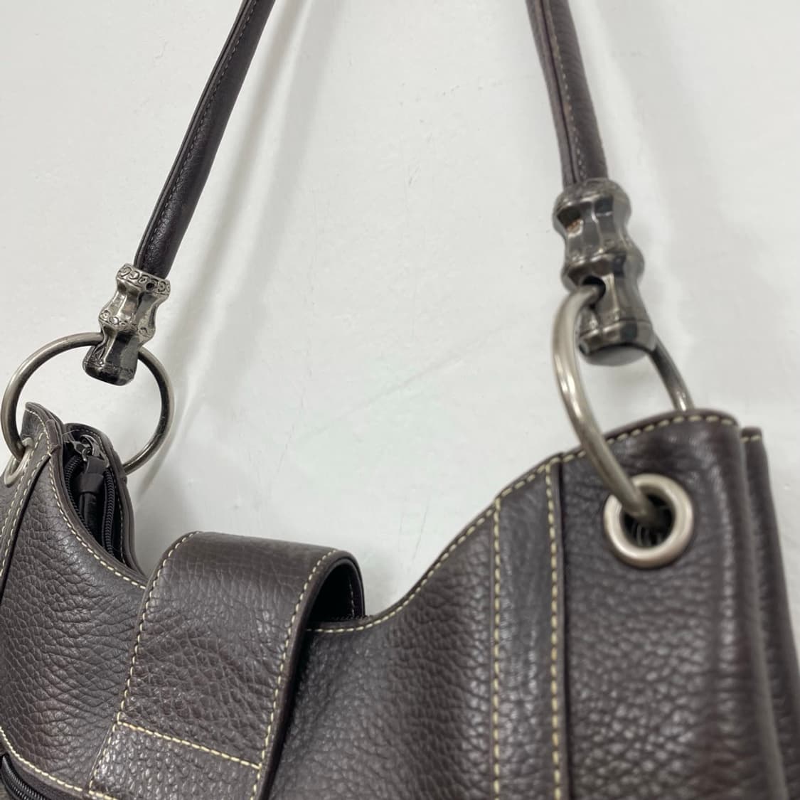 레노마 Renoma 다크브라운 빈티지 레더 숄더백 상품이미지9