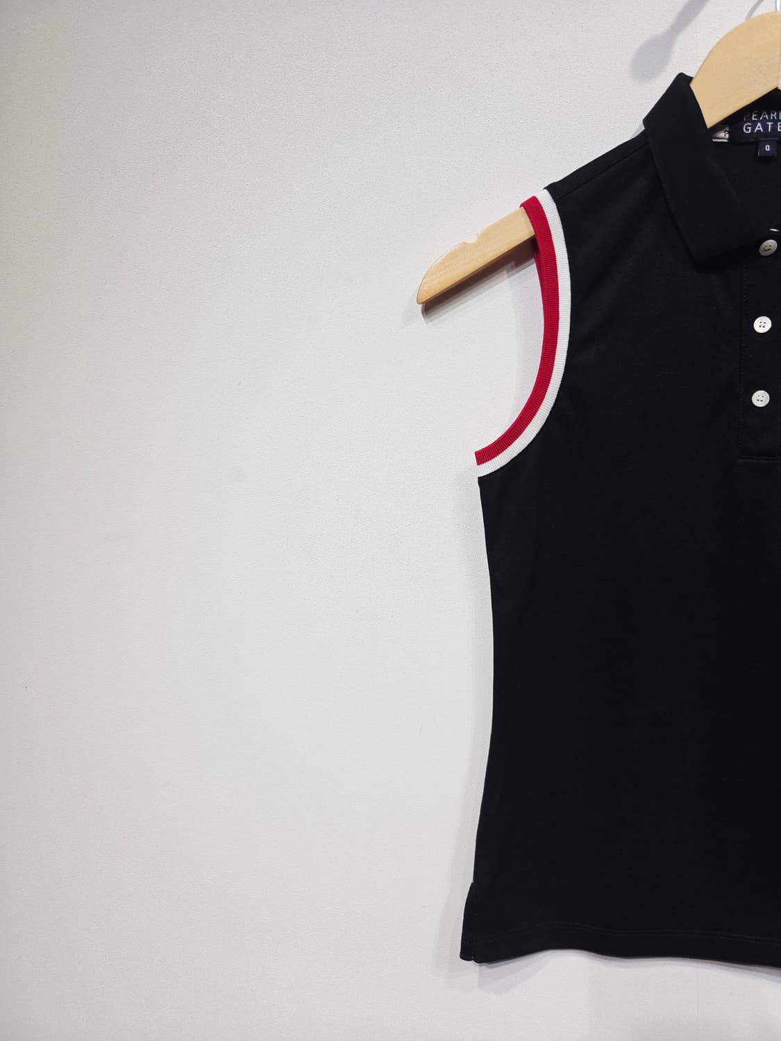 44~55. 파리게이츠 자수 포인트 민소매 카라 골프 티셔츠 상품이미지3