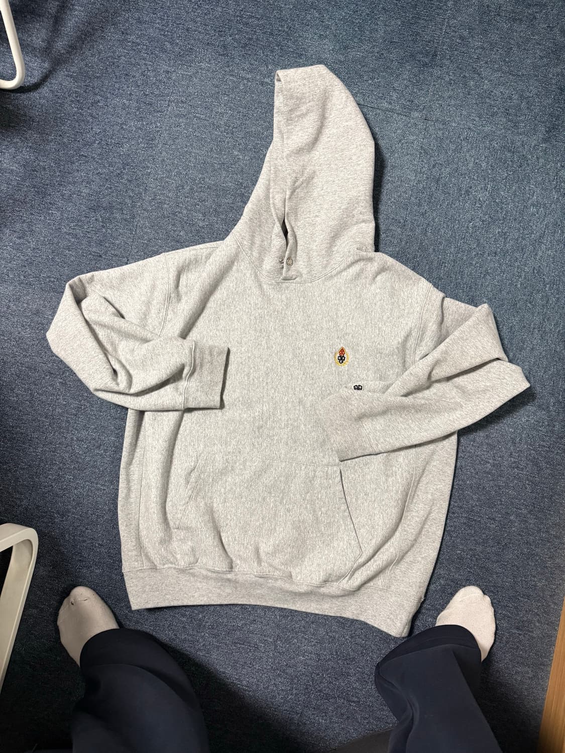 [L]헤리티지플로스 25fw 후드티 그레이 팝니다 상품이미지3